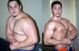 picture of before and after a dbol only cycle